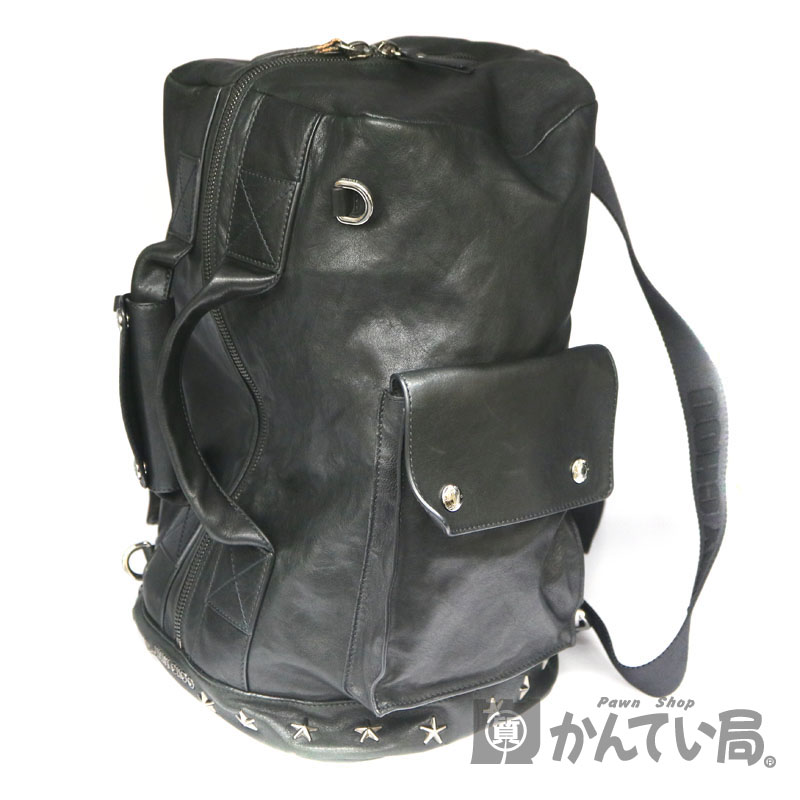 スーパーセール Choo ジミーチュウ Arlo コンバーチブルバッグ バックパック ボストンバッグ レザー ブラック系 スタッズ メンズ 鞄 Used 6 中古 質屋 かんてい局茜部店 Jimmy Rashiastrologer Com