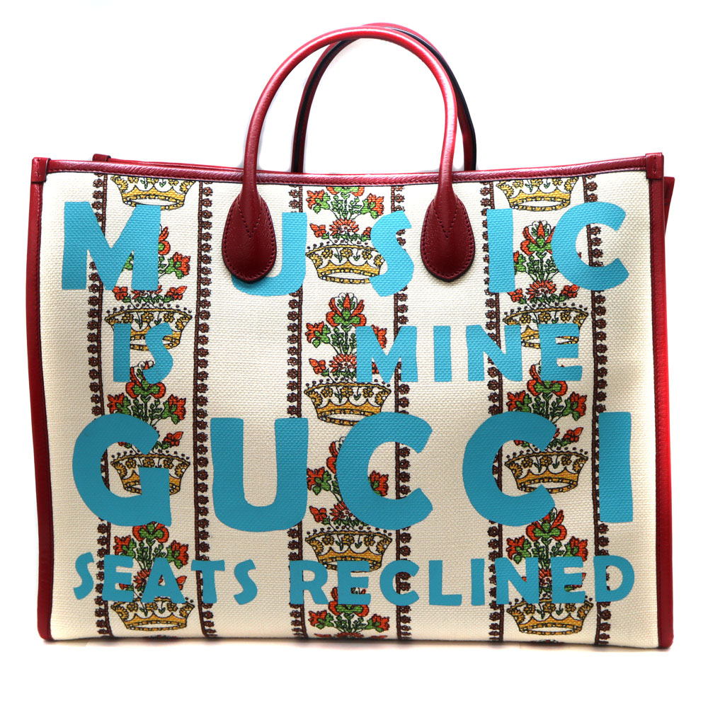 楽天市場】GUCCI グッチ GGキャンバス レザー マザーズバッグ