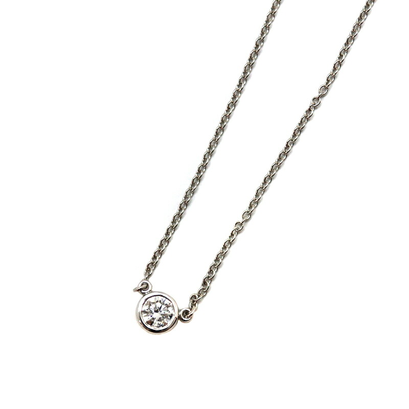 TIFFANY ティファニー バイザヤード ネックレス (PT950) TIFFANY&Co. ティファニー バイザヤード 約0.14ct ネックレス