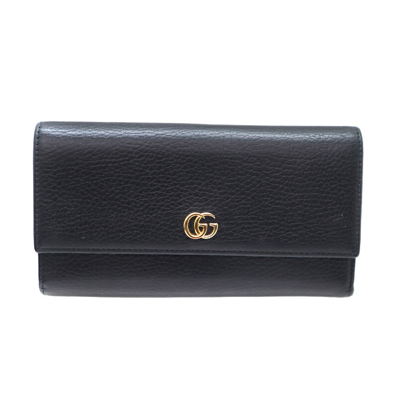 【人気モデル】グッチ マーモント GG 長財布 ブラック ラウンド GUCCI（グッチ） 財布 長財布 ラウンドファスナー GGマーモント