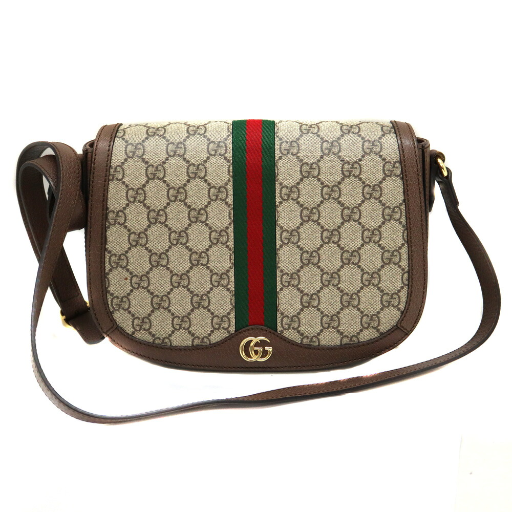 グッチ Gucci 601044 オフィディア ショルダーバッグ  赤銅色 ベージュ【中古】
