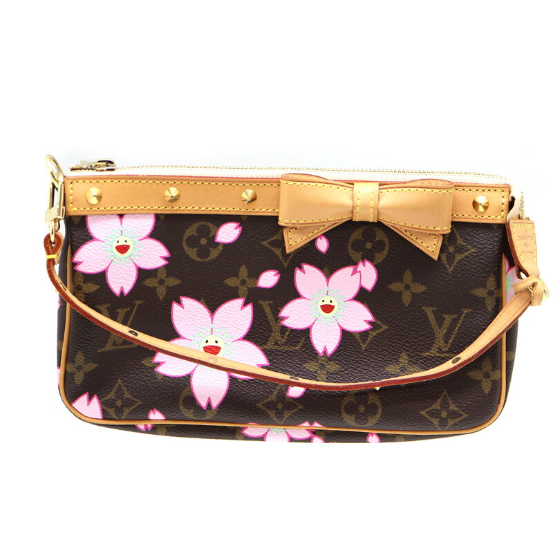 ルイヴィトン Louisvuitton M92006 ポシェットアクセソワール モノグラムチェリーブロッサム 赤銅色 レディース【中古】