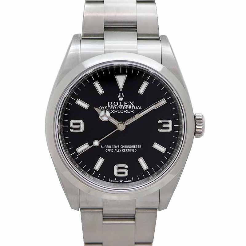 ROLEX 自動巻き 時計 シルバー/ブラック 楽天市場】ロレックス 124270 ランダム番 エクスプローラー1