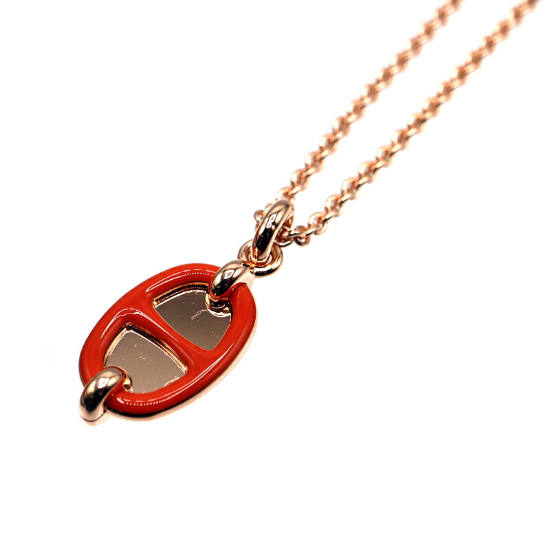 エルメス Hermes ミニマイヨンPM ネックレス ピンクゴールド 金属素材 レディース【中古】