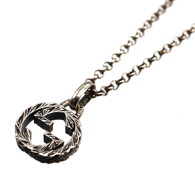 楽天市場】グッチ Gucci インターロッキングG ネックレス シルバー