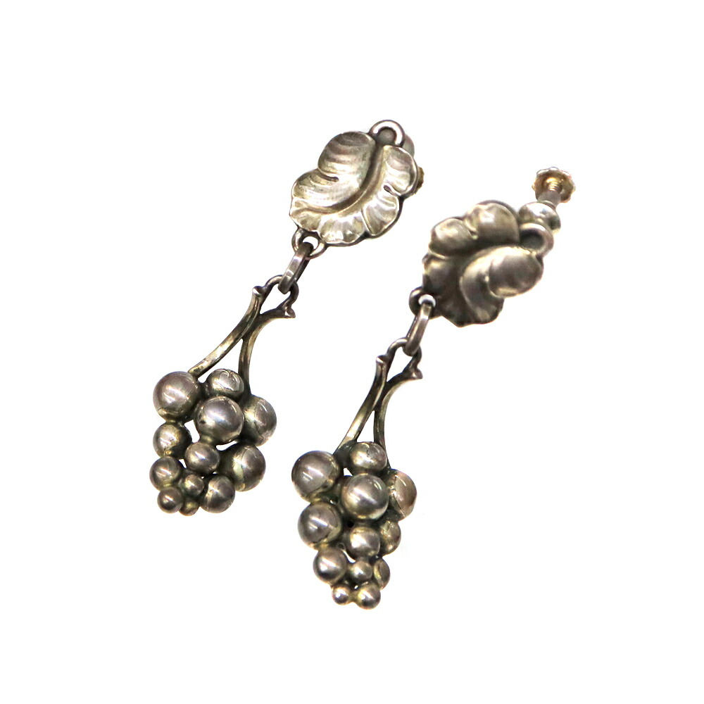 ジョージゼンセン　デュウドロップ　ルチルクォーツピアス　925シルバー ジョージゼンセン デュウドロップ ルチルクォーツピアス 925シルバー