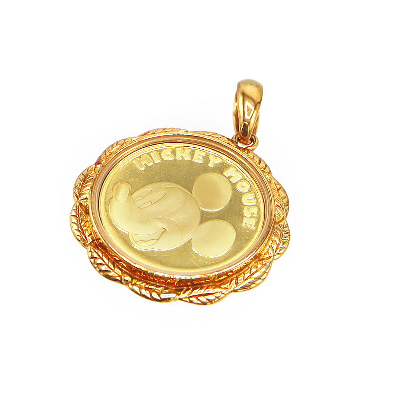 楽天市場】K24純金メダル ミッキー＆ミニー[1/25oz/14mm/K18ペタル