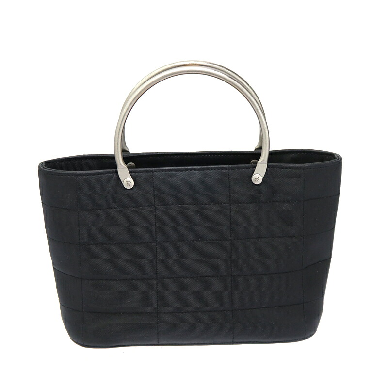 シャネル Chanel ミニトートバッグ ナイロン ブラック シルバー レディース【中古】｜質屋かんてい局 店
