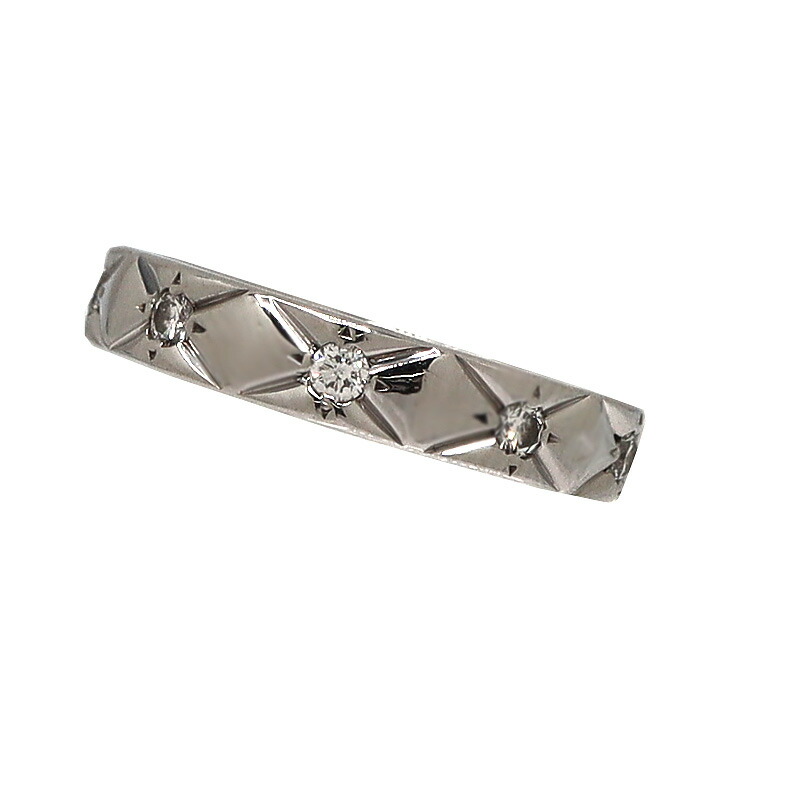 CHANELマトラッセ　リング CHANEL シャネル マトラッセ ダイヤ リング スモール #48 3PD Pt950