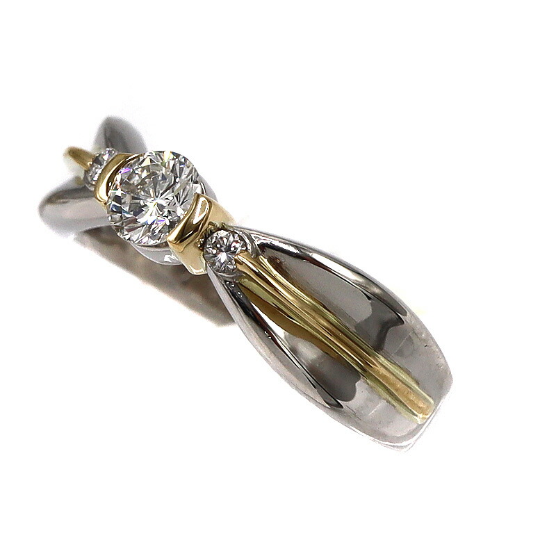 楽天市場】K18 18金 Pt900 プラチナ リング 指輪 ダイヤモンド 0.20ct