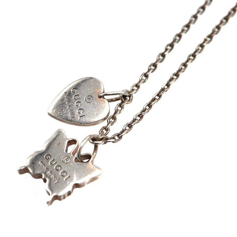 楽天市場】グッチ GUCCI バタフライ ハート モチーフ ネックレス