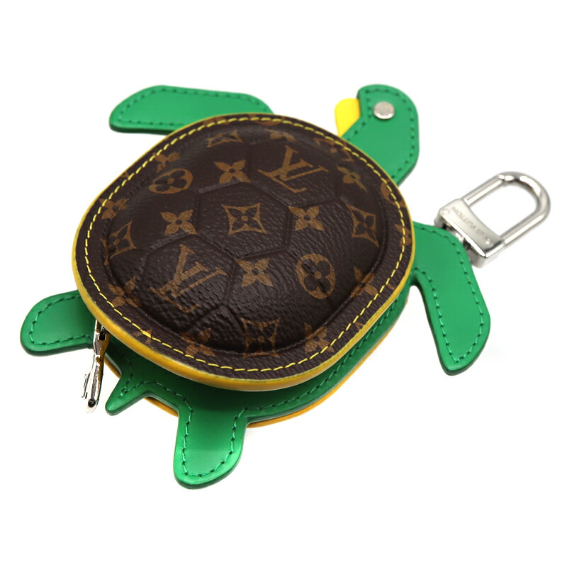 ルイヴィトン LouisVuittonv M01471 キーホルダー・LVタートル 緑であること 赤銅色 PVC【中古】