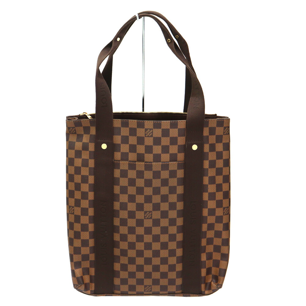 ルイヴィトン Louis Vuitton N52006 カバボブール トートバッグ ダミエ エベヌ 赤銅色 レディース メンズ 【中古】