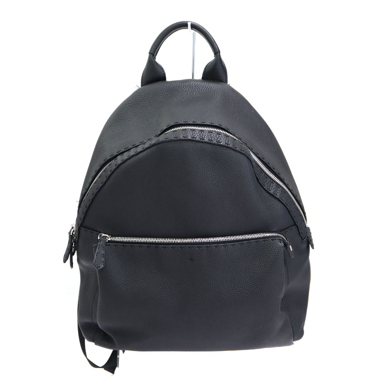 フェンディ Fendi  7VZ012 セレリア うしろ側容器に並べる 黒いこと  なめし革 レディース メンズ【中古】