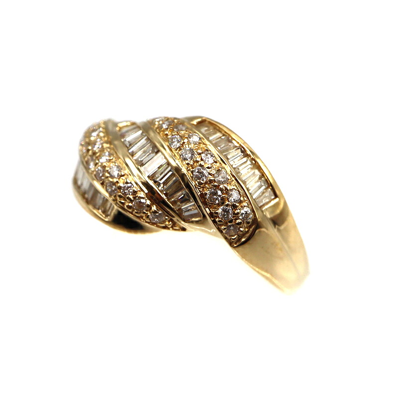 K18 18金 D0.20/0.53ctリング ダイヤモンド 指輪 ジュエリー レディース【中古】｜質屋かんてい局 店