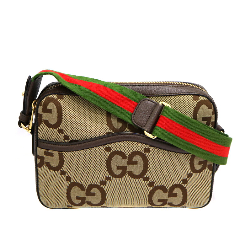グッチ Gucci 675891 ジャンボGG伝達人御徒面子 ショルダーバッグ  赤銅色 ベージュ ユニ一発やる【中古】