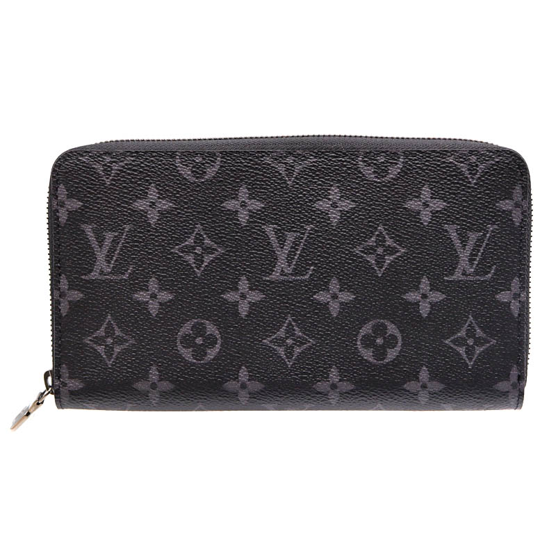 ルイヴィトン Louis Vuitton M82081 ジッピーオーガナイザーNM 長銭入れ モノグラムエクリプス 黒いこと メンズ【中古】
