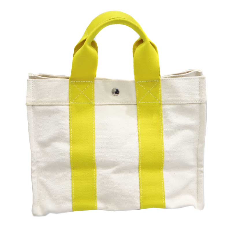 楽天市場】エルメス ボラボラPM トートバッグ コットン100％ ホワイト