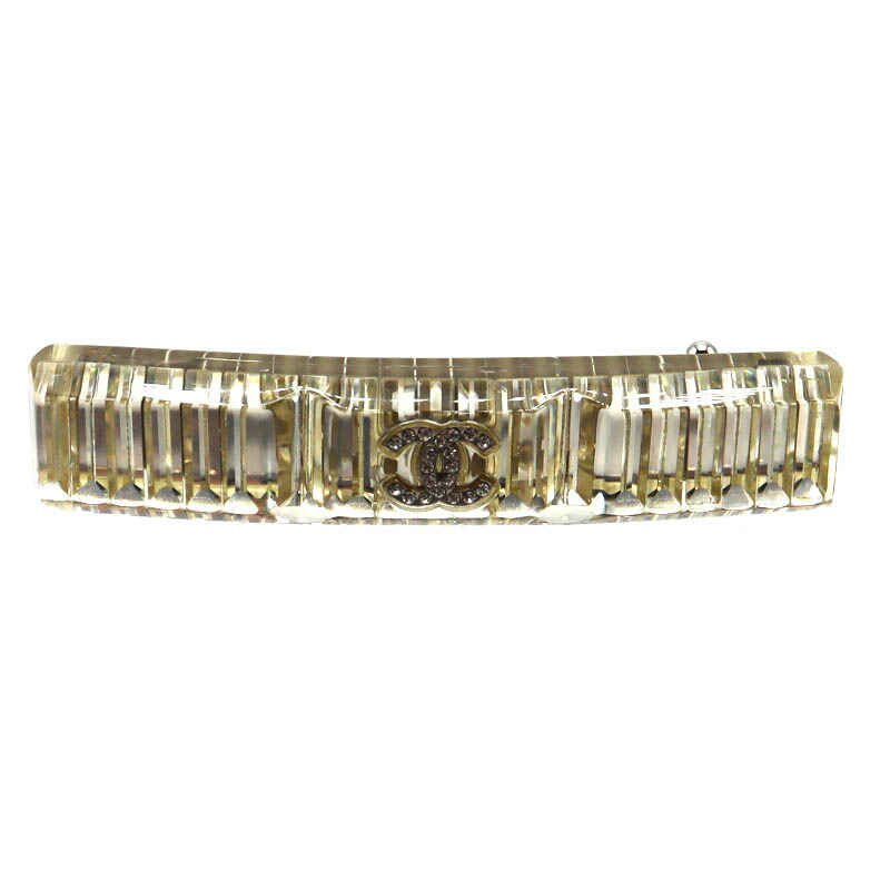 シャネル Chanel バレッタ 金属素材 クリア レディース 【中古】