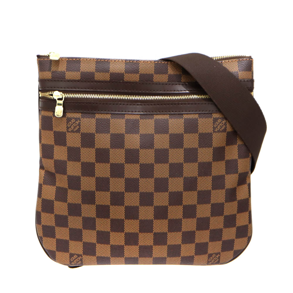 ルイヴィトン Louisvuitton  N51111 ポシェット・ボスフォール ダミエ エベヌ 赤銅色 ユニ一発やる 【中古】
