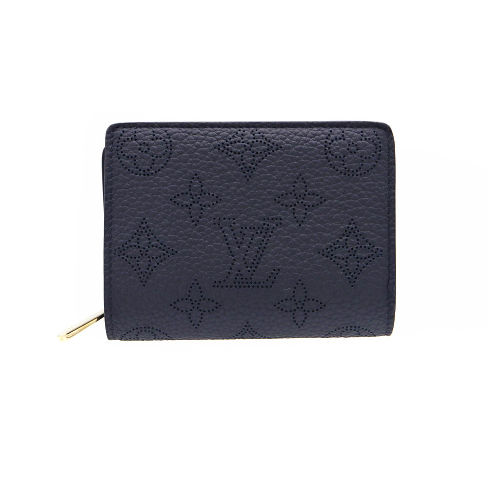ルイヴィトン Louis Vuitton M14567 ポルトフォイユ・クレア 財布 マヒナ ネイビー【中古】