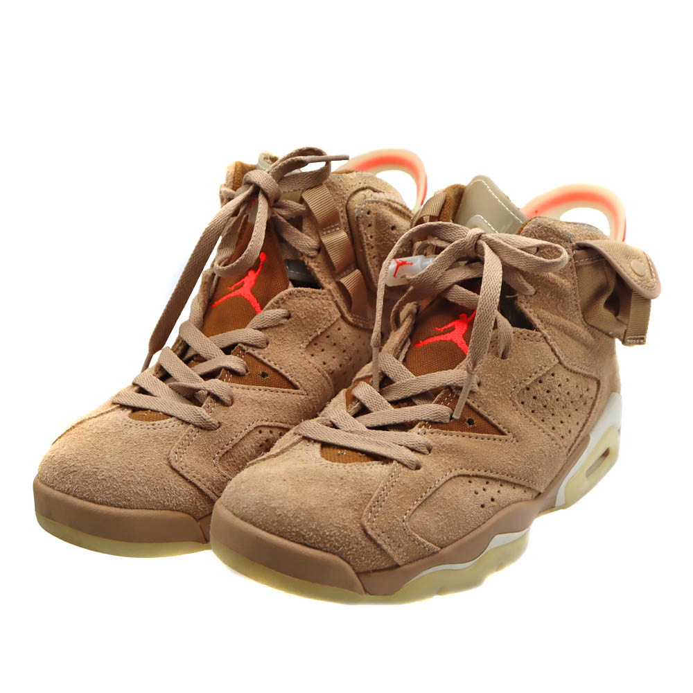 ナイキ Nike DH0690-200 トラヴィススコット×ジョーダン6 スニーカー ベージュ レディース【中古】