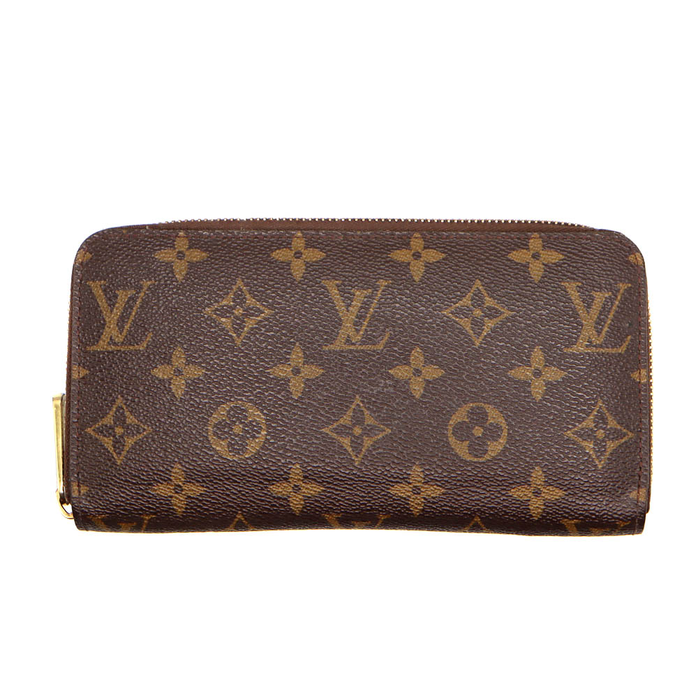 ルイヴィトン Louis vuitton M60017 ジッピーウォレット モノグラム 赤銅色 レディース 長紙入れ【中古】