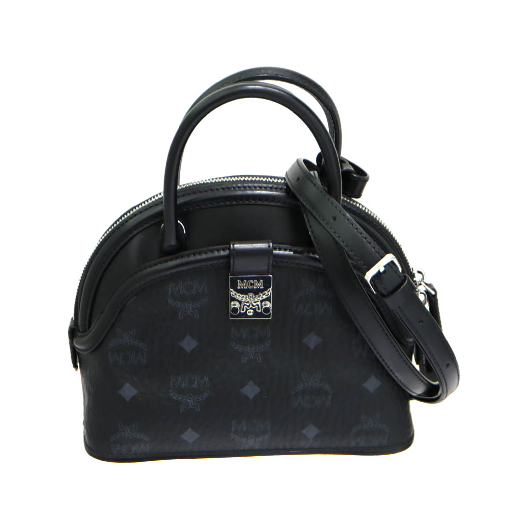 エムシーエム MCM MWTCAXT02BK001 ヴィセトストレーシーバッグ ショルダーバッグ ハンドバック なめし革 黒いこと レディース【中古】