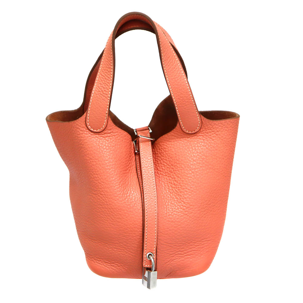 エルメス Hermes ピコタンロック18PM ハンドバッグ クレヴェット トリヨンクレマンス ピンク レディース □Q刻印【中古】