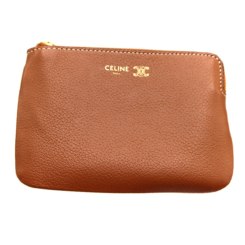 セリーヌ CELINE 硬貨蝦蟇口 トリオンフスタンプ 赤銅色 レディース【中古】