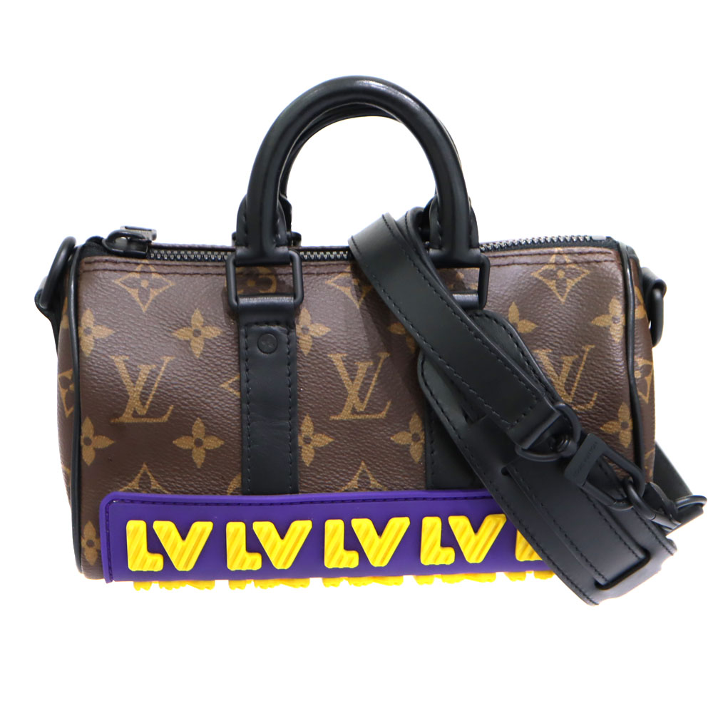 ルイヴィトン LouisVitton M45788 キーポルXS LVラバー 2WAYバッグ モノグラム PVC ラバー レザー レディース【中古】