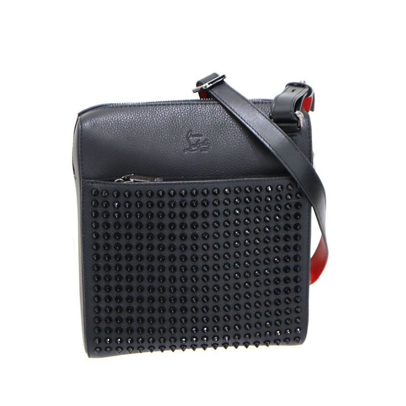 クリスチャンルブタン Christianlouboutin 3195034 ベンチレポーター ショルダーバッグ ブラック 【中古】