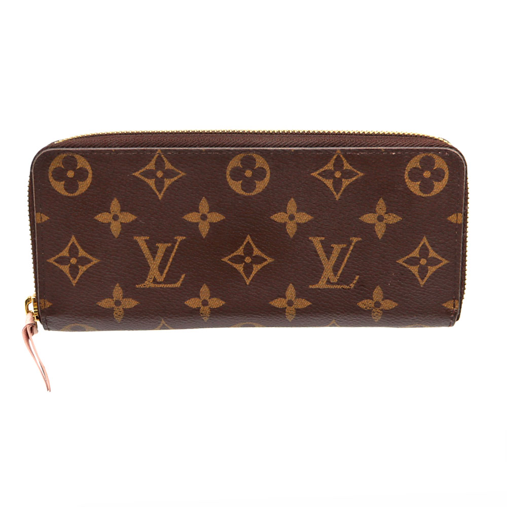 ルイヴィトン Louis Vuitton M61298 ポルトフォイユ・クレマンス 赤銅色 サクラ色  レディース【中古】