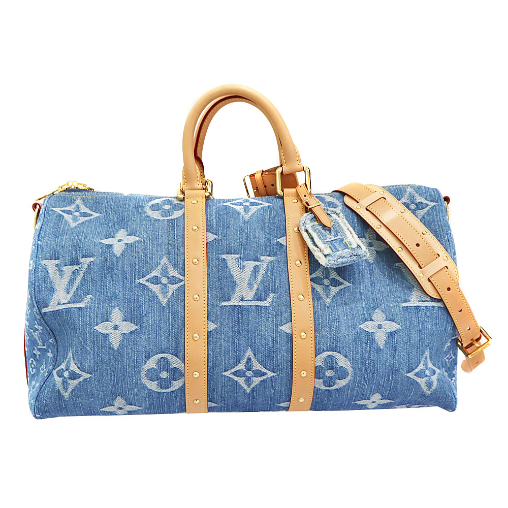 ルイヴィトン Louisvuitton M24315 キーポルバンドリエール45 モノグラムジーンズ 青碧 ユニ一発やる【中古】