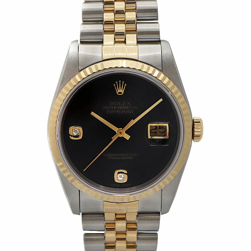 ロレックス Rolex 16233 2BR デイトジャスト オニキス メンズ 自動巻 腕時計 R番【中古】