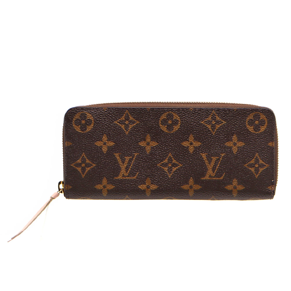 ルイヴィトン Louis Vuitton M61298 ポルトフォイユ・クレマンス 赤銅色 さくら色  レディース【中古】