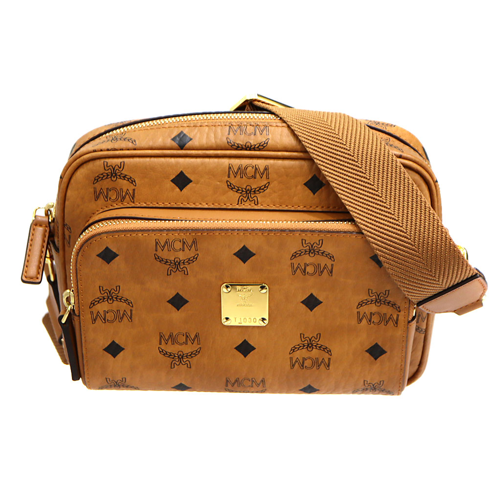 エムシーエム MCM Aren クロスボディバッグ ヴィセス  なめし革 赤銅色 レディース【中古】