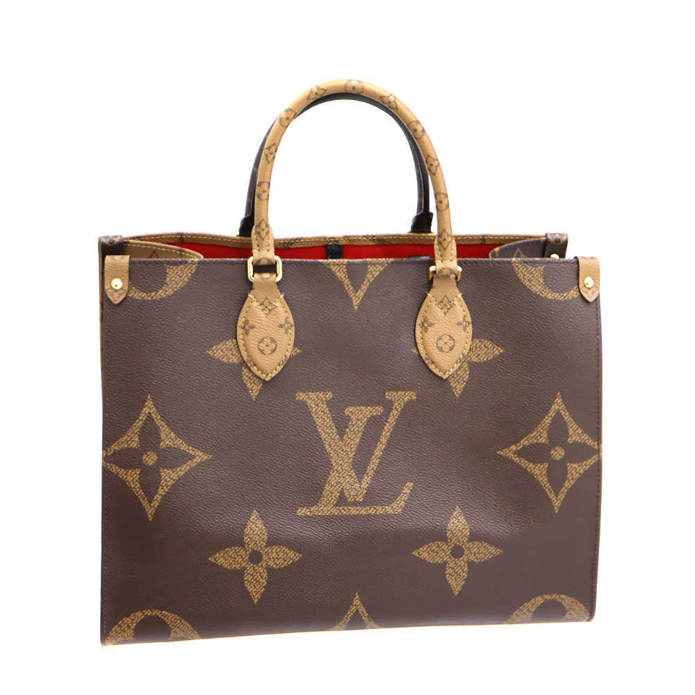 ルイヴィトン Louis vuitton M45321 オンザゴーMM モノグラムリバース 赤銅色【中古】