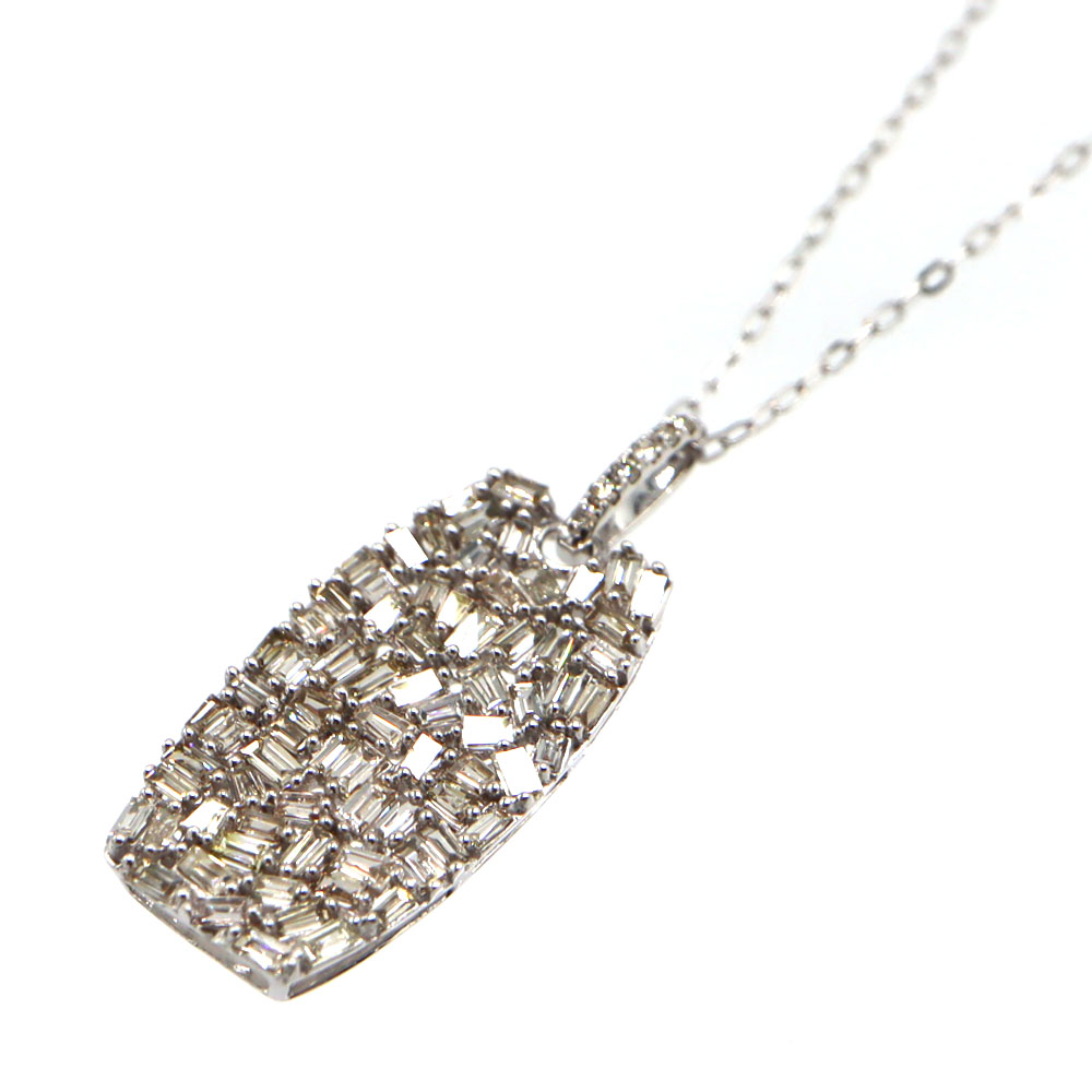 18金ホワイトゴールド K18WG D0.80ctネックレス ダイヤモンド ジュエリー 【中古】|質屋かんてい局 店