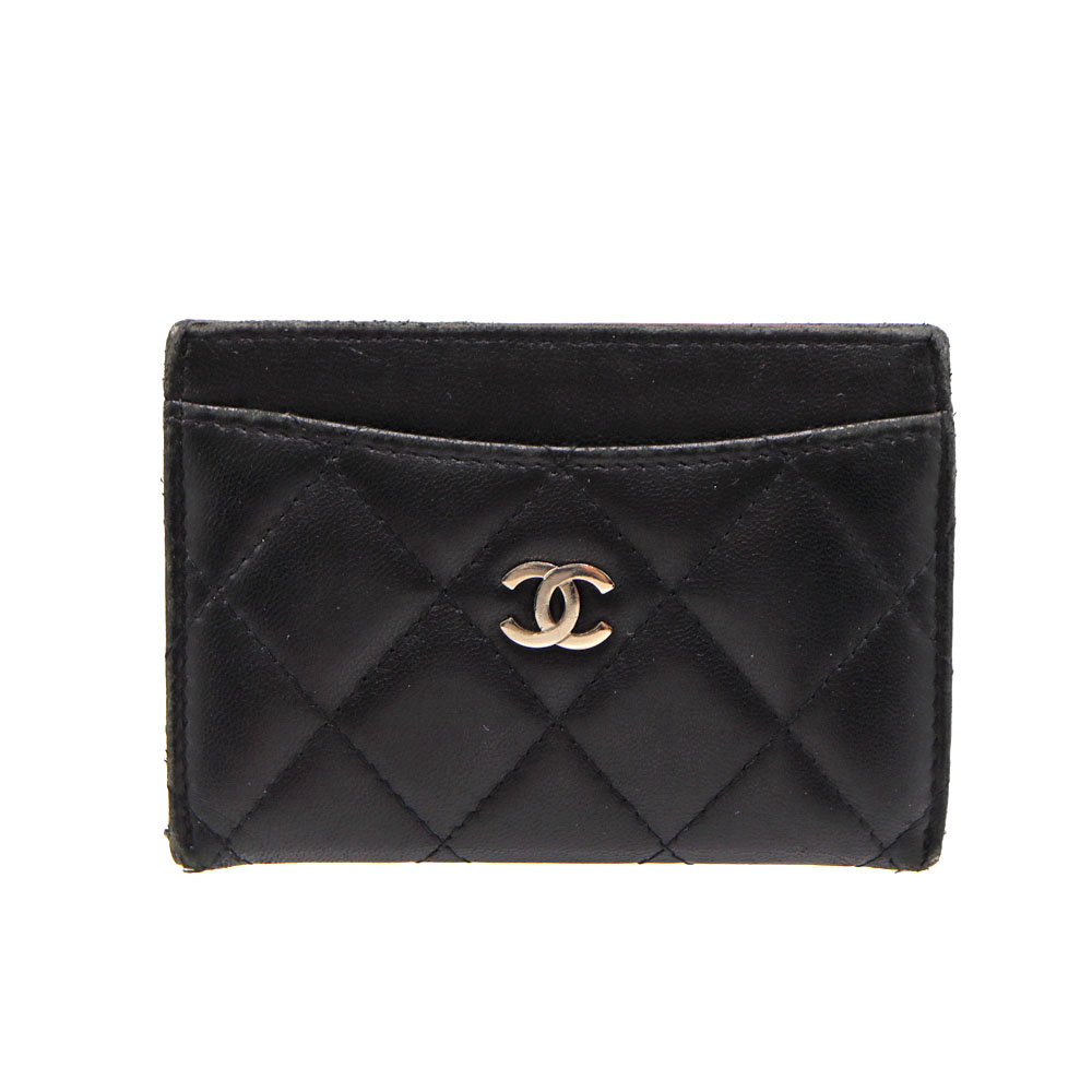 シャネル Chanel A31510 歌留多入れもの 子ヒツジ人はだ 黒いこと なめし革 レディース【中古】
