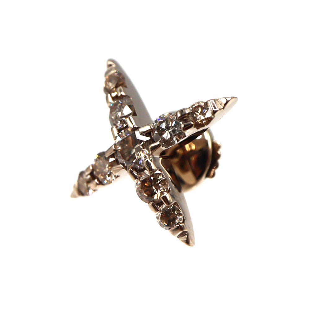 カシケイ Kashikey ネイキッド ブローチ BD0.50ct K18WG ホワイトゴールド ブラウンダイヤモンド 【中古】｜質屋かんてい局 店