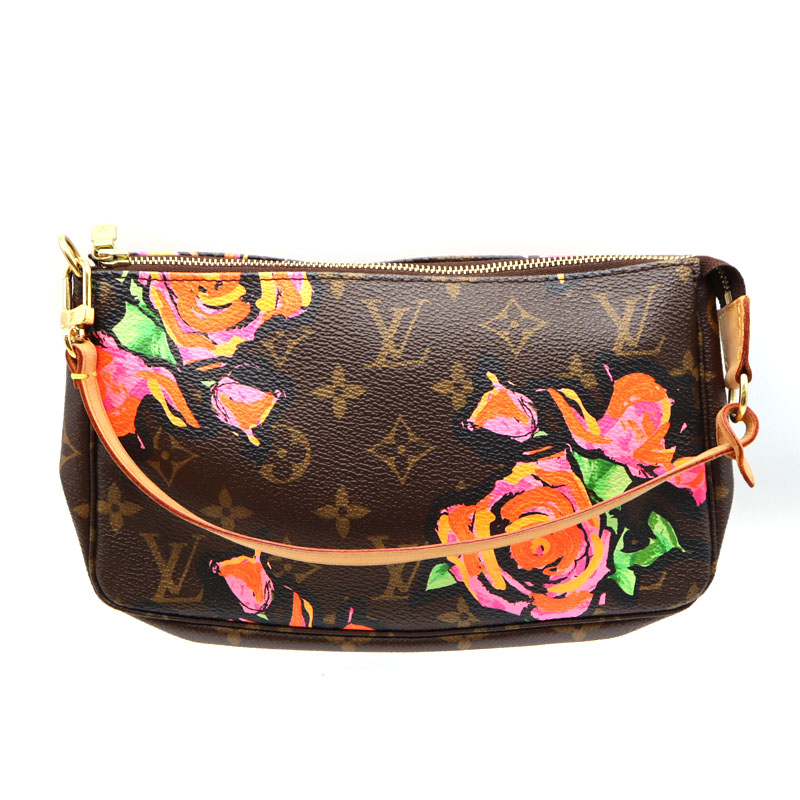 ルイヴィトン Louisvuitton M48615 ポシェット・アクセソワール 付属物合切袋 モノグラム・さくら色 赤銅色 レディース 【中古】