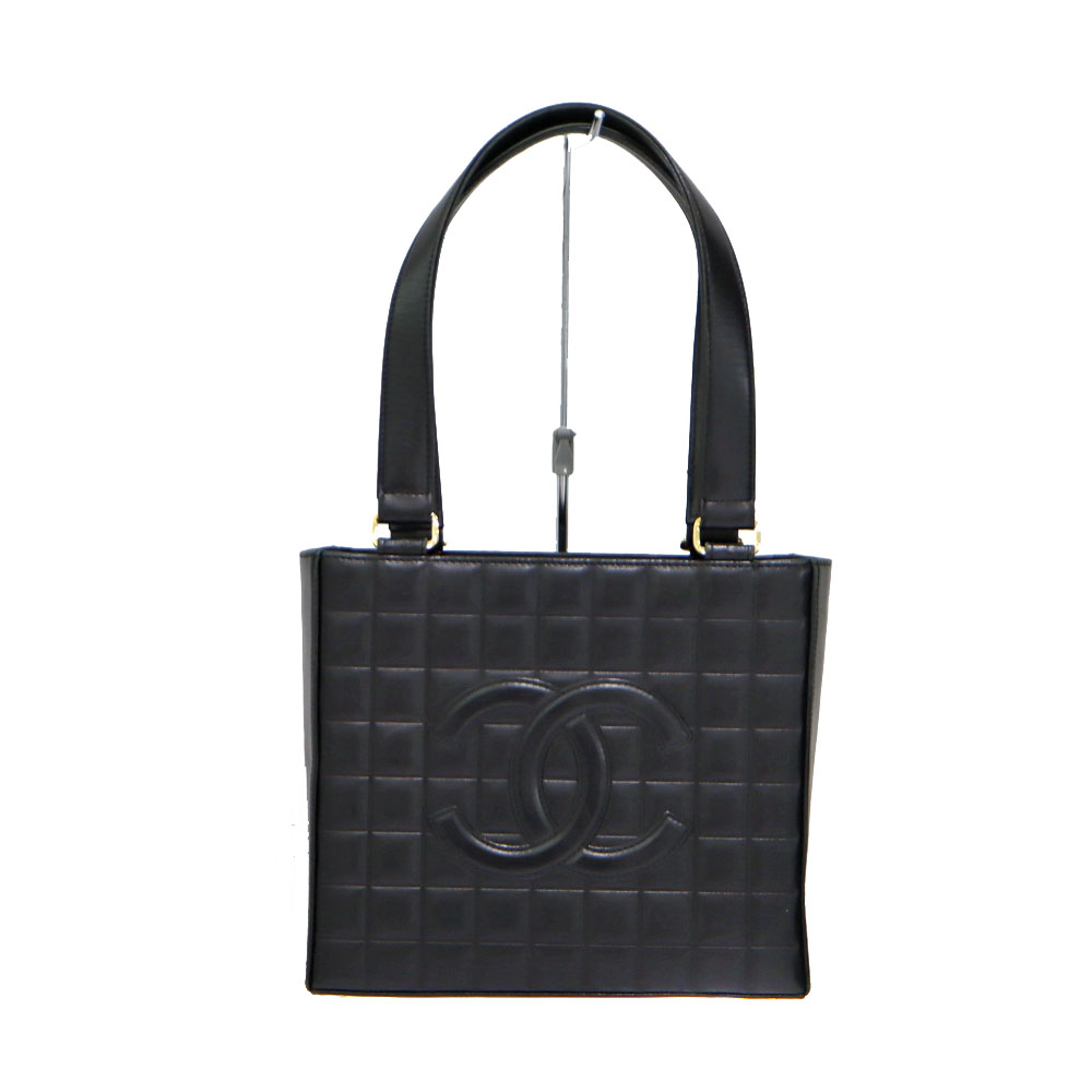 シャネル Chanel A17809 チョコバートートバッグ ハンドバッグ レザー ブラック レディース【中古】|質屋かんてい局 店