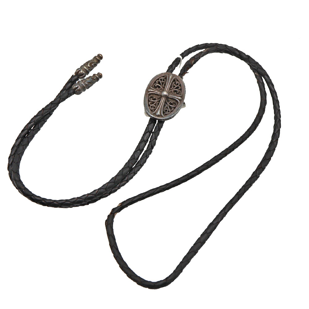 クロムハーツ Chrome Hearts タイニークラシックオーバークロスループタイ シルバー ブラック メンズ【中古】|質屋かんてい局 店