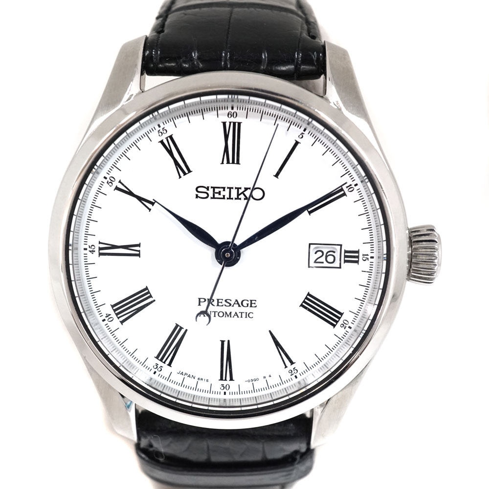 Seiko セイコー Sarx049 プなめし革ジュ オートマチック書史 メンズ ウオッチ ステンレススティール鋼 墨染めレザー 白妙キャラクター大皿 シルバー デイト 後尾スケルトン 10気圧雨着 中古 一六銀行 かんてい庁羅北名古屋販売店 N21 2855 Pghintheround Com