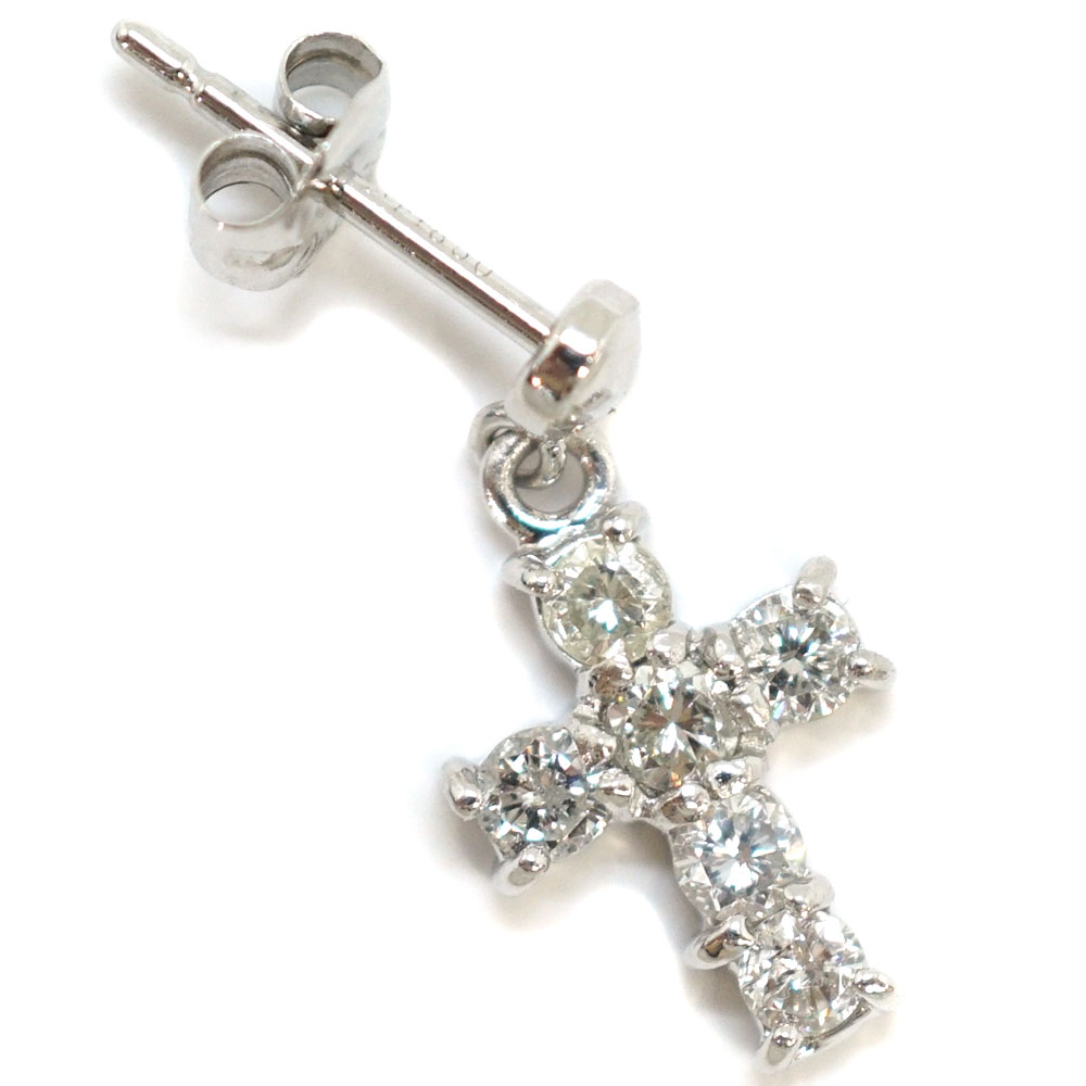 最新入荷 ピアス ダイヤモンド0 30ct 十字架 クロス Pt850 プラチナ850 ピアス 片方のみ かんてい局北名古屋店 N21 2151 ジュエリー アクセサリー 中古 Used 9 質屋 シンプル Gs Louislegrand Com