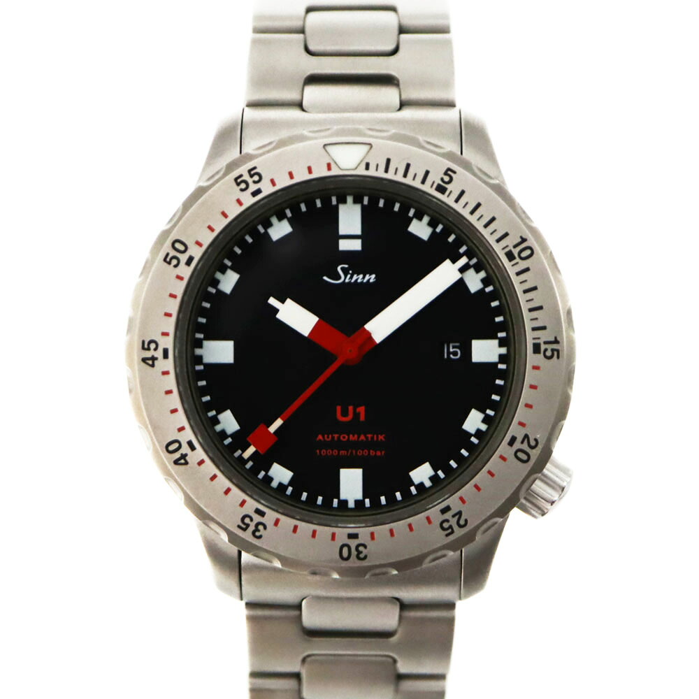 ジン Sinn 1010.010 U1 ダイビングウォッチ メンズ 自動小銃一巻き ウオッチ 黒いこと 【中古】