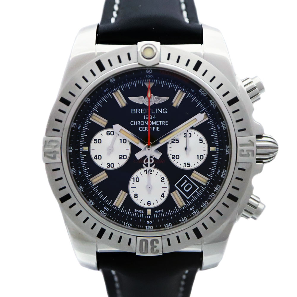 ブライトリング Breitling AB01154G/BD13 クロノマット44エアボーン クロノマット生誕30周年記念 腕時計 自動巻き ブラック メンズ【中古】|質屋かんてい局 店