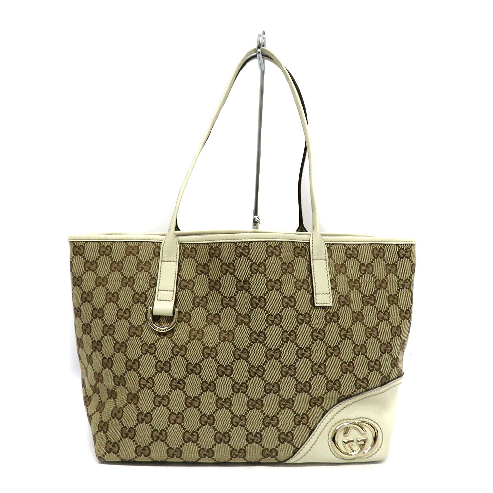Gucci グッチ トートバッグ Ggキャンバス 定番 トリコロールカラー ベージュ レディース 鞄 Used 9 質屋 かんてい局細畑店 H Mozago Com