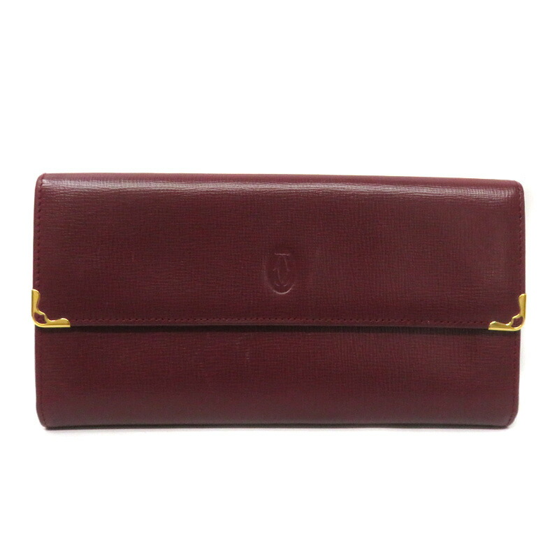 新品未使用　箱付き　Cartier カルティエ　折り財布　マストライン　ボルドー 未使用品✨Cartier カルティエ 折財布 マストライン パシャ ボルドー